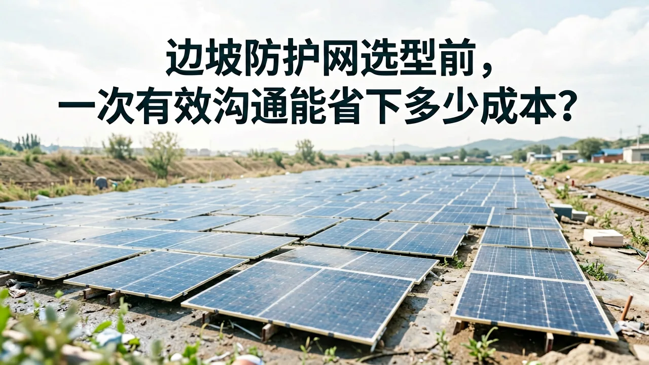 边坡防护网选型前,一次有效沟通能省下多少成本?