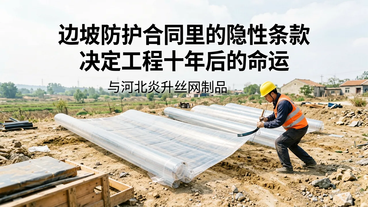 边坡防护合同里的隐性条款,决定工程十年后的命运